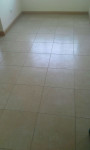 Tiled floor.