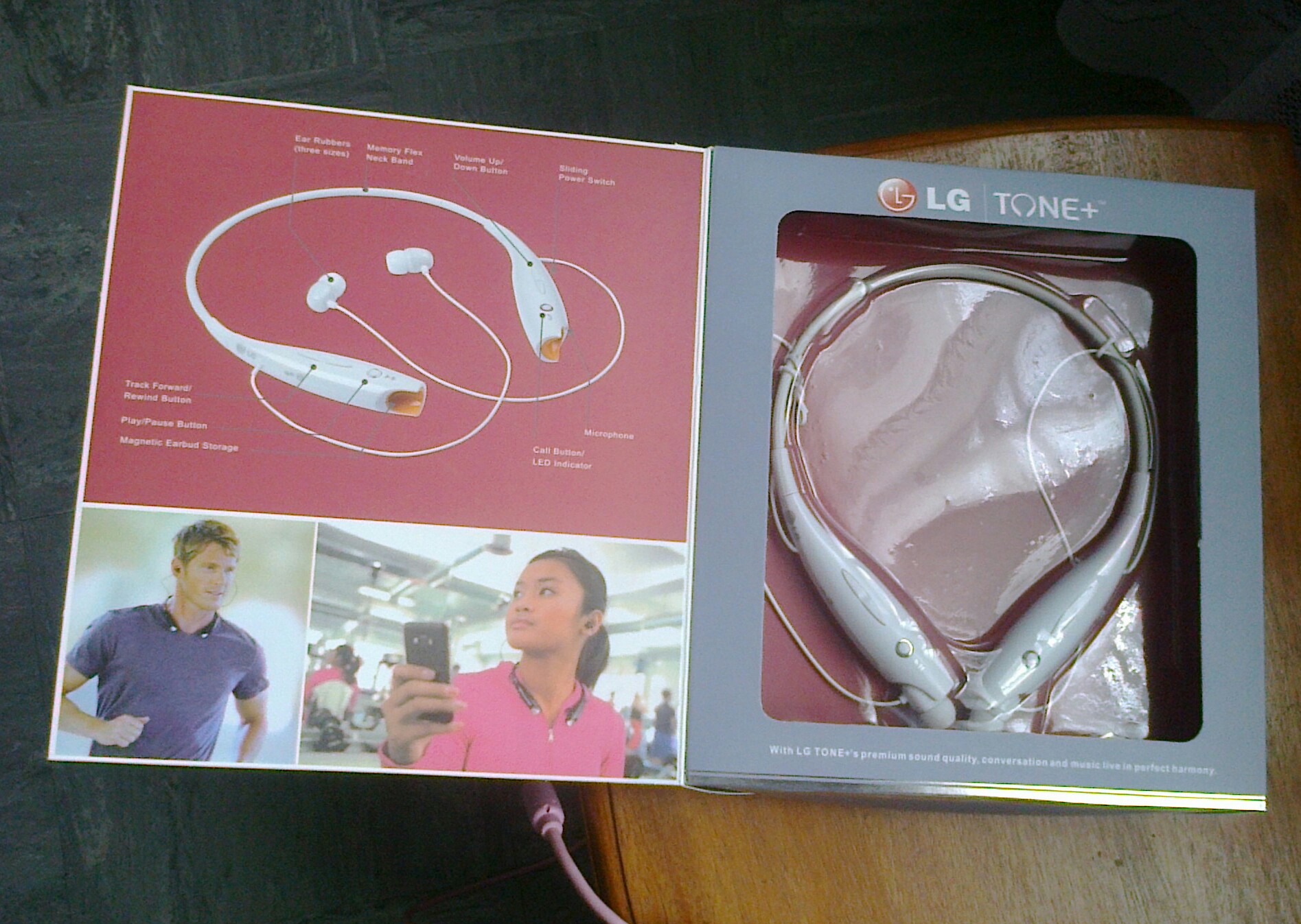 LG Tone + Bluetooth Headset, with Incoming Call notification and Media Streaming