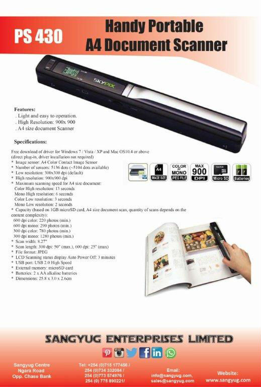 A4 portable digital scanner