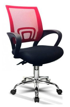 Longbow-lynx-mesh-office-chair-red1