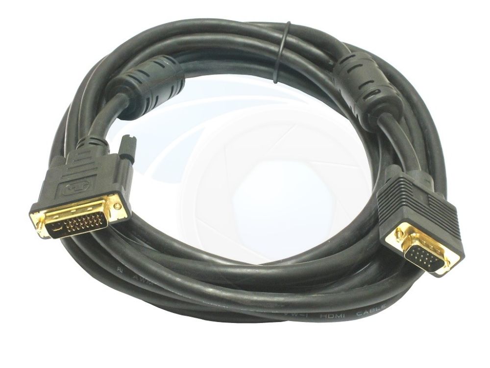DVI I 29pin to VGA Gold Plated Cable for Computer HDTV (15FT) 5M-1024x768_0