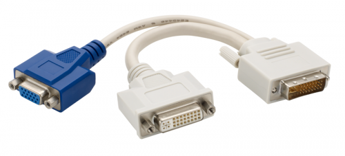 Dual Monitor DVI Splitter Y-Cable DVI-I to DVI-D and VGA@ Ksh 1800.00