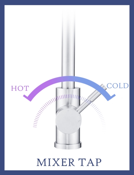 Newmatic kitchen tap hot cold C
