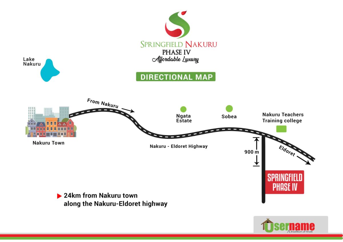Directional Map  to Springfield Nakuru Phase IV