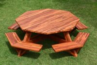 Fossilworx octagon teak picnic table
