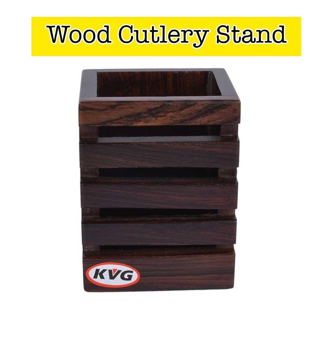 wood cutlery stand