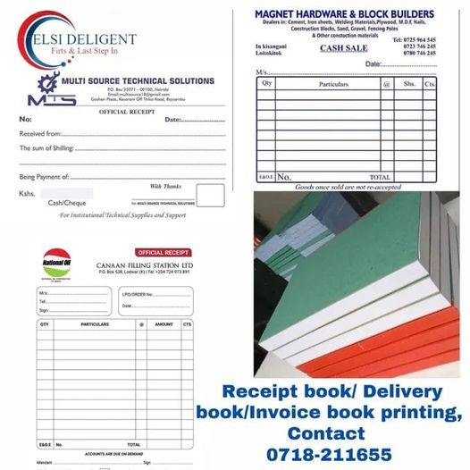 Delivery Book | Invoice Book Printing - Biashara Kenya